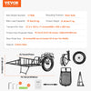 Vevor Bike Cargo Trailer Single Wheel Wagon Cart with Universal Hitch 70 Lbs Capacity New