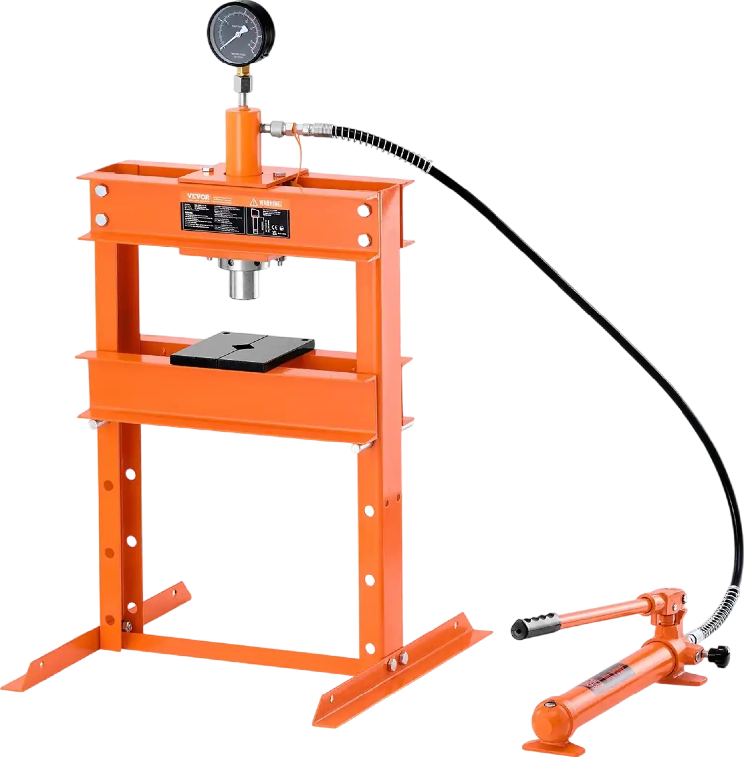 Vevor Hydraulic Shop Press 10 Ton Manual with Press Plate Pressure Gauge New