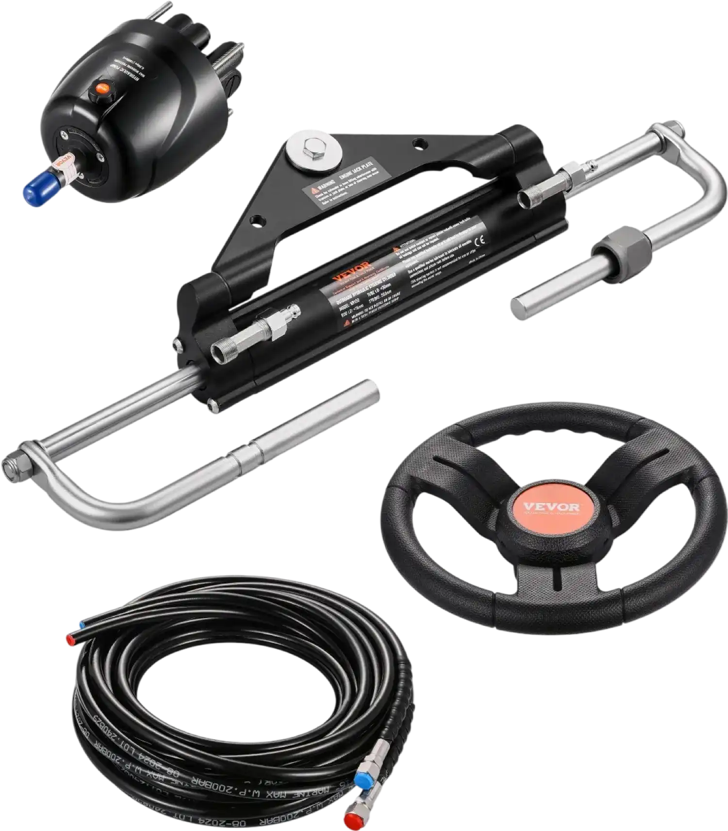 Vevor Hydraulic Outboard Steering Kit 150 HP with 13.5