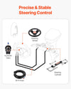 Vevor Hydraulic Outboard Steering Kit with 90 HP Cylinder Steering Wheel Helm Pump New