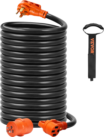 Vevor RV Extension Cord 50 ft. 50 Amp NEMA 14-50R Female NEMA 14-50P Male Plug New