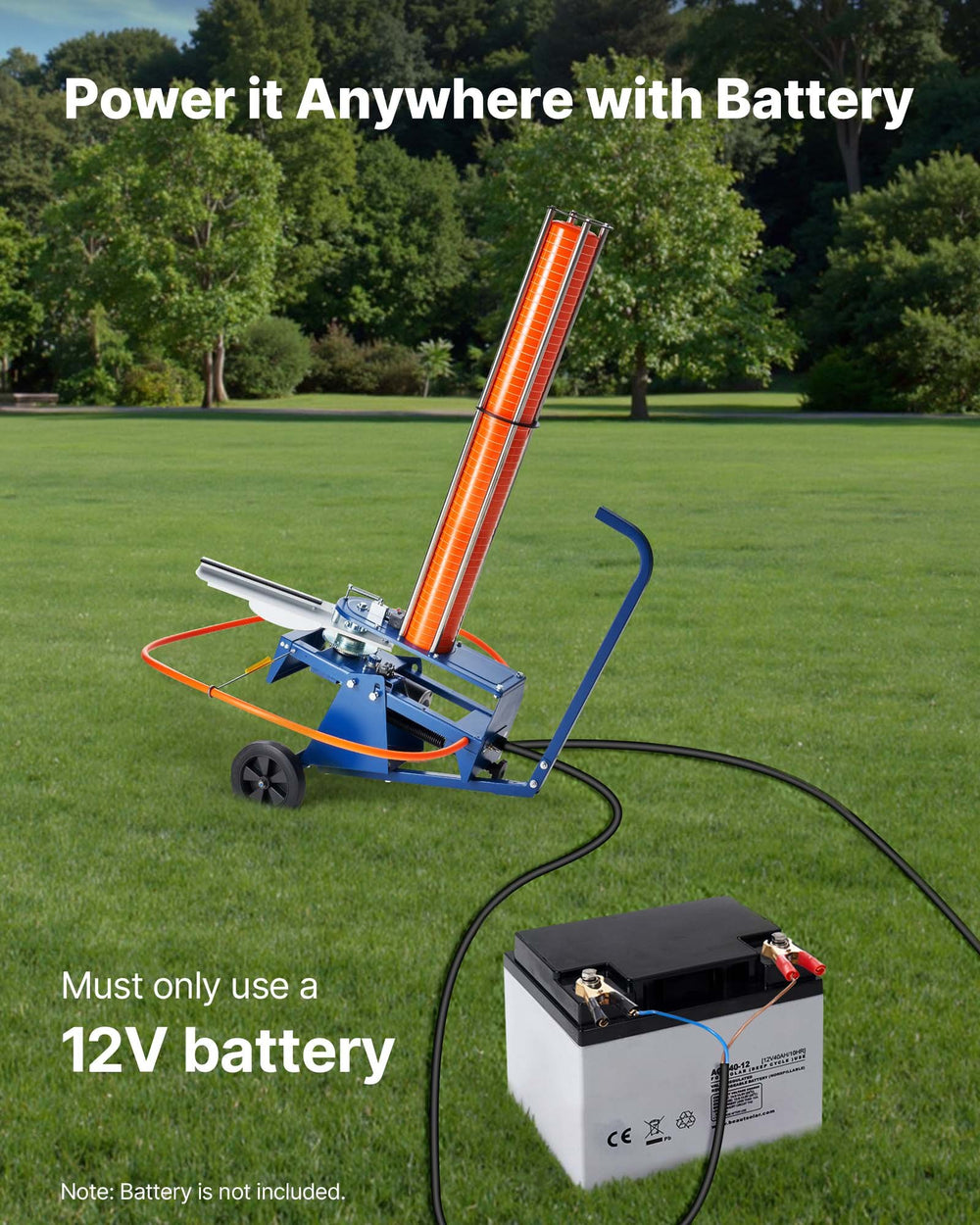 Vevor Clay Target Thrower Portable Automatic Launcher Adjustable Angle 75-80 Disc Capacity New