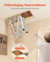 Vevor Attic Ladder Height Adjustable Foldable Aluminum Alloy 375 lbs. Capacity New
