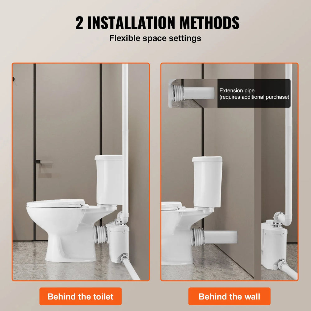 Vevor Upflush Macerating Toilet System with 500W Pump for Basement New