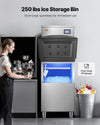 Vevor Commercial Ice Maker 550 Lbs/Day with 250 Lbs Storage Auto Self-Cleaning New