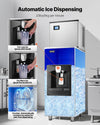 Vevor Commercial Ice Maker Auto Dispensing 500 Lbs/Day with 180 Lbs Storage Self-Cleaning New