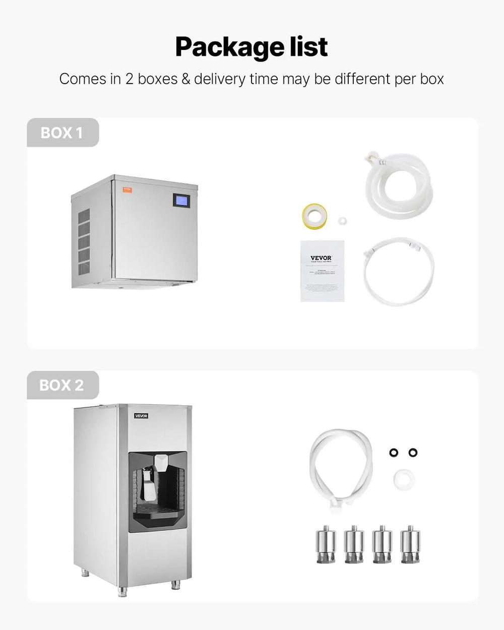 Vevor Commercial Ice Maker Automatic Dispensing 360 Lbs/Day with 180 Lbs Storage New
