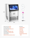 Vevor Ice Maker Machine 90 lbs/24H with 33 lbs Storage Drain Pump Self-Cleaning New