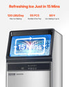 Vevor Commercial Ice Maker 120 lbs/24H with Drain Pump 33 lbs Storage Self-Cleaning New