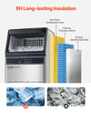 Vevor Commercial Ice Maker 120 lbs/24H with Drain Pump 33 lbs Storage Self-Cleaning New