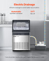 Vevor Commercial Ice Maker 120 lbs/24H with Drain Pump 33 lbs Storage Self-Cleaning New