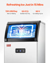 Vevor Commercial Ice Maker 130 lbs/24H with Drain Pump 33 lbs Storage New