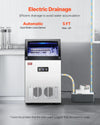Vevor Commercial Ice Maker 130 lbs/24H with Drain Pump 33 lbs Storage New