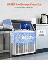 Vevor Commercial Ice Maker 360 Lbs/Day 88 Lbs Storage Capacity Self-Cleaning New