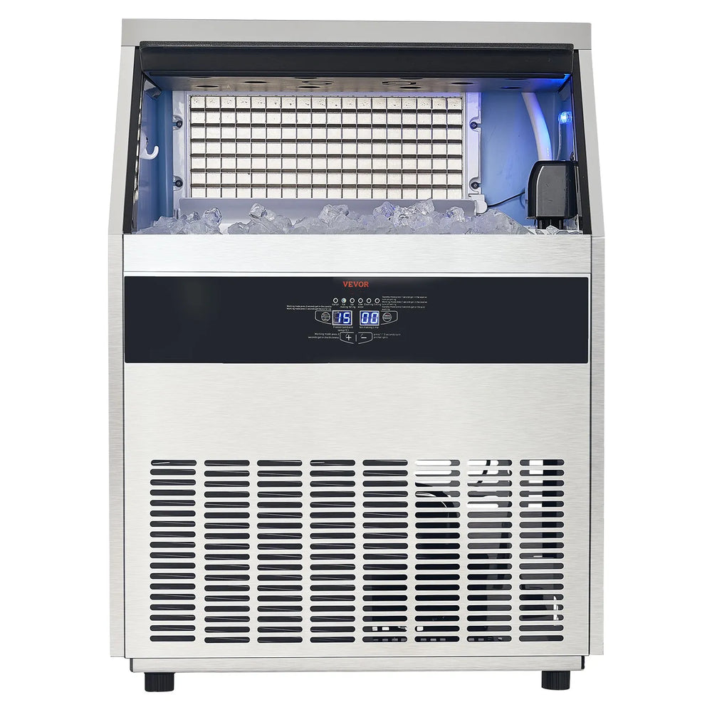 Vevor Commercial Ice Maker 265 Lbs/Day 88 Lbs Storage Capacity Self-Cleaning New
