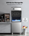 Vevor Commercial Ice Maker 360 Lbs/Day with 300 Lbs Storage Touchscreen New