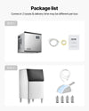 Vevor Commercial Ice Maker 360 Lbs/Day with 300 Lbs Storage Touchscreen New