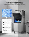 Vevor Commercial Ice Maker 500 Lbs/Day with 300 Lbs Storage Bin Self-Cleaning Touchscreen New