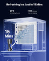 Vevor Commercial Ice Maker 550 Lbs/Day with 300 Lbs Storage Self-Cleaning Touchscreen New