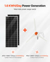 Vevor Solar Wind Power Kit 400W 12V with 2 Panels 200W Turbine Hybrid Controller New
