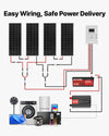 Vevor Solar Power Kit 400W 12V with 4 Solar Panels LFP Battery MPPT Controller Power Inverter New