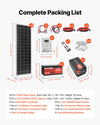 Vevor Solar Power Kit 400W 12V with 4 Solar Panels LFP Battery MPPT Controller Power Inverter New