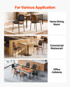 Vevor Dining Room Chairs Modern Upholstered Leather with Metal Legs Set of 6 New