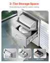 Vevor Outdoor Kitchen Drawers 16.5 x 20.5 x 29 in. with Paper Towel Holder Stainless Steel New