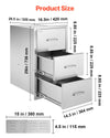 Vevor Outdoor Kitchen Drawers 16.5 x 20.5 x 29 in. with Paper Towel Holder Stainless Steel New