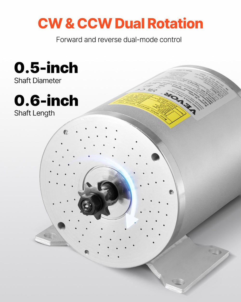 Vevor Brushless DC Motor Kit 3000W 72V 4900 RPM with Speed Controller New