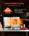 Vevor Electric Melting Furnace Kiln with Max Temperature 2192°F PID Temp Control 1650W New