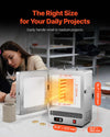 Vevor Electric Melting Furnace Kiln with Max Temperature 2192°F PID Temp Control 1650W New