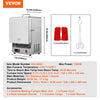 Vevor Electric Kiln 1500W Melting Furnace Max Temperature 2192°F New