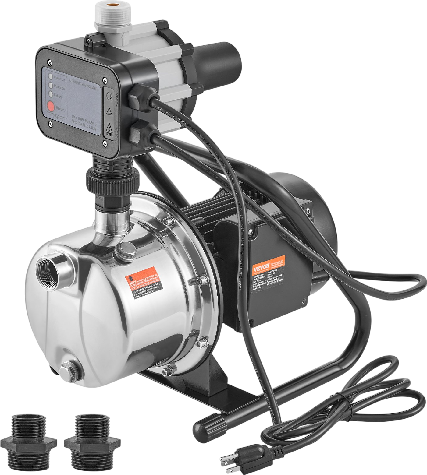 Vevor Shallow Well Pump Portable Jet Pump with Auto Controller 1HP 23GPM New