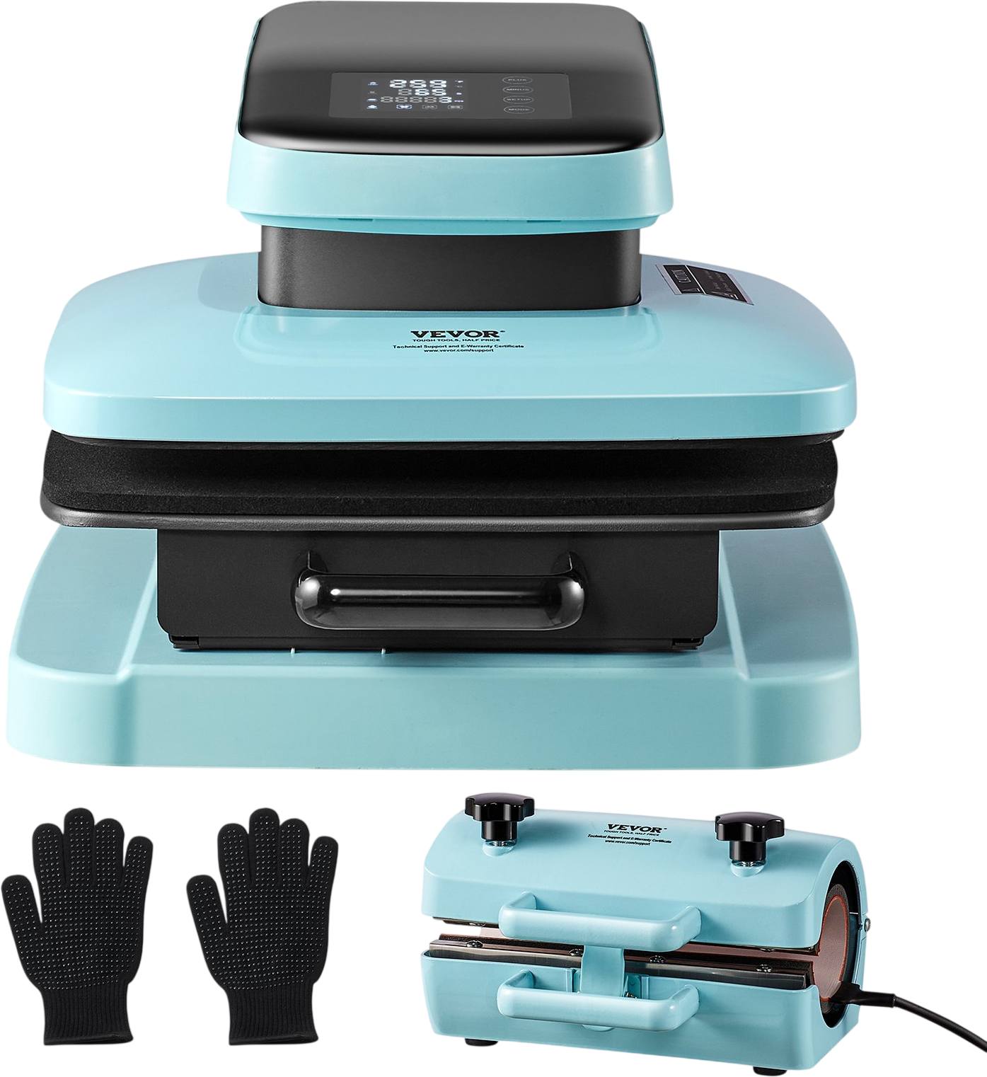 Vevor Auto Heat Press Machine 2-in-1 Tumbler Kit 15 x 15 in. with Auto Release New