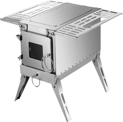 Vevor Tent Wood Stove with Folding Pipe Stainless Steel 90.6