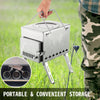 Vevor Tent Wood Stove 17.5" x 14.7" x 10.6" Stainless Steel Portable with Folding Pipe New