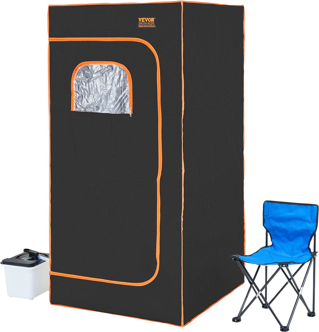 Vevor Sauna Steam Tent Portable Full Size with Chair & Steam Boiler 1600W New