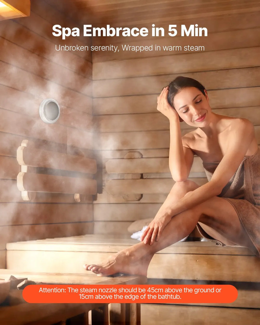 Vevor Steam Generator 7.5 kW Shower System with Controller for Home Sauna 220-240V New