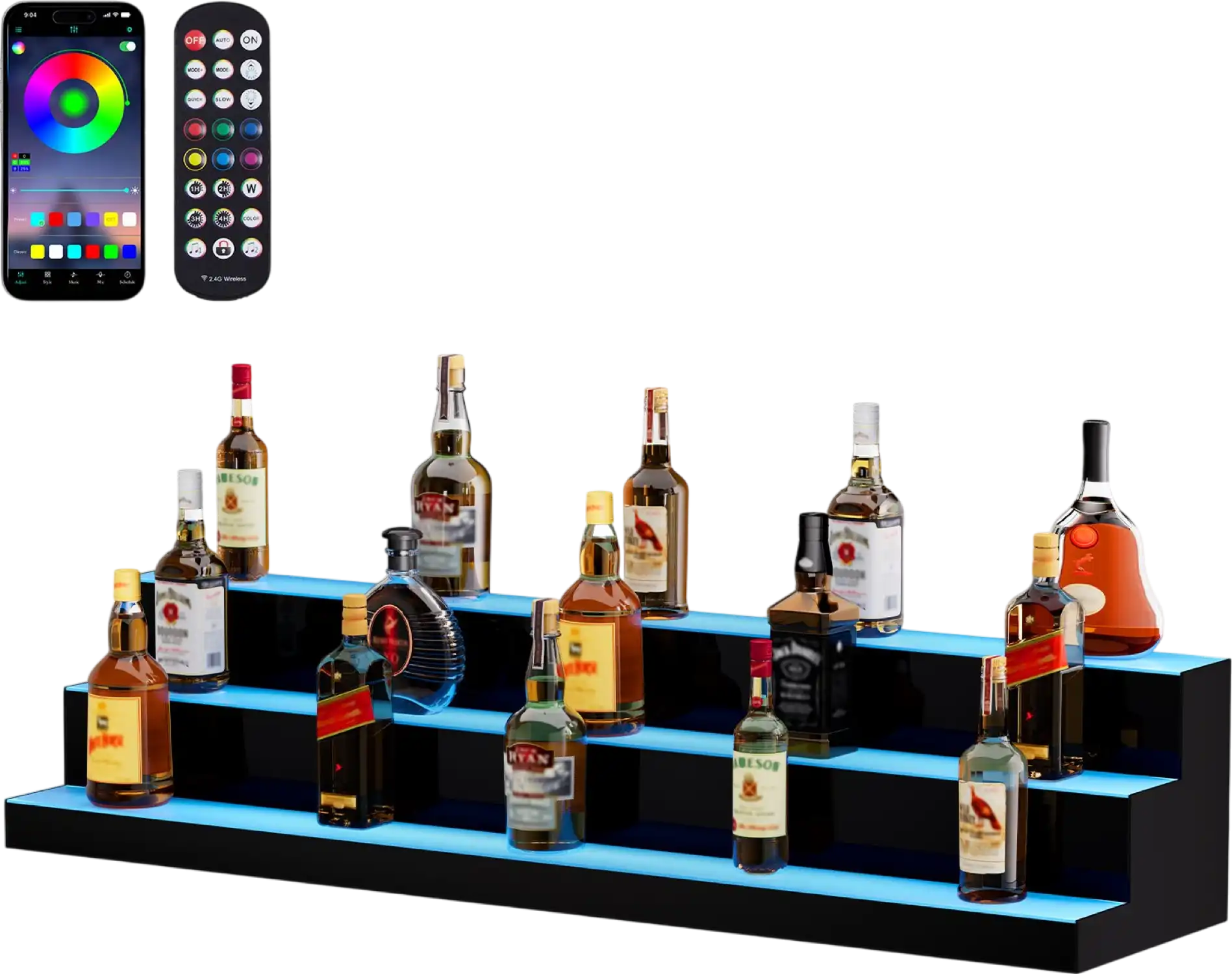 Vevor Lighted Bottle Display LED 48