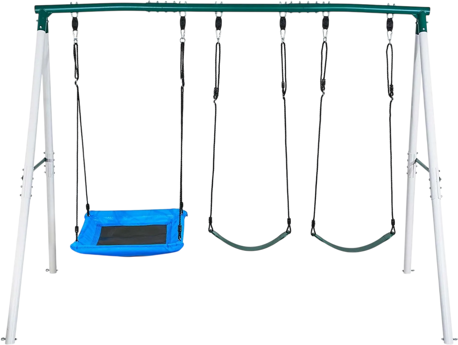 Vevor Swing Set with 45 x 30 in. Platform and 2 Belt Seats 700 lb. Capacity New