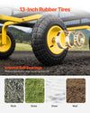 Vevor Steel Garden Cart 1200 Lbs Utility Wagon with Removable Sides 13" Tires New
