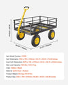 Vevor Steel Garden Cart 1200 Lbs Utility Wagon with Removable Sides 13" Tires New
