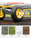Vevor Steel Garden Cart 1400 Lbs Capacity 13" All-Terrain Tires Removable Sides New