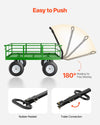Vevor Steel Garden Cart 1200 lbs Capacity Utility Wagon with Removable Sides New
