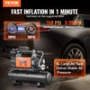 Vevor Portable Tire Inflator 150 PSI Air Compressor & 6L Tank 6.35CFM 12V New