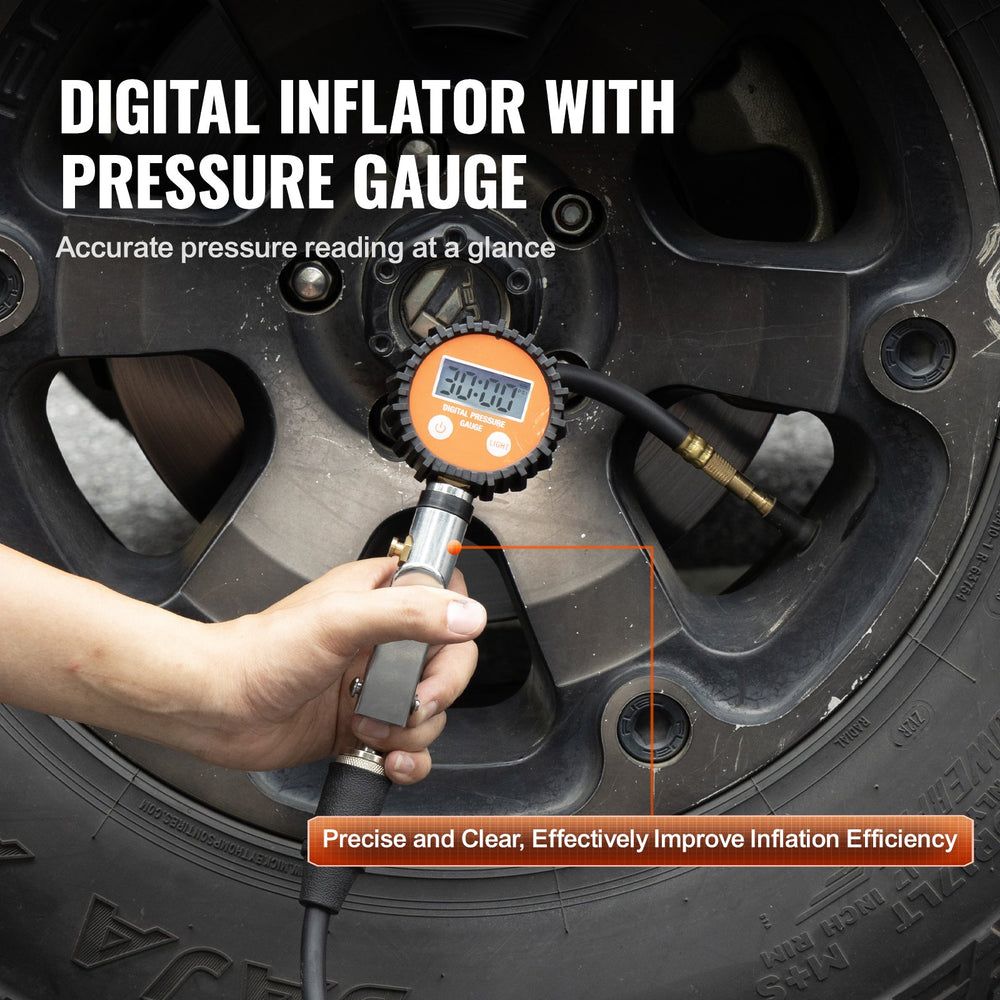 Vevor Portable Tire Inflator 150 PSI Air Compressor & 6L Tank 6.35CFM 12V New