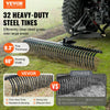 Vevor Tow Behind Landscape Rake 60" Dethatcher 32 Steel Tines with 3-Point Connector New
