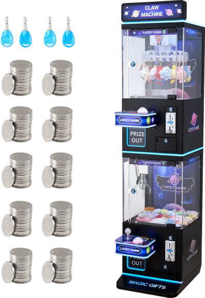 Vevor Claw Crane Machine Double Layer Prize Dispenser Adjustable Difficulty New