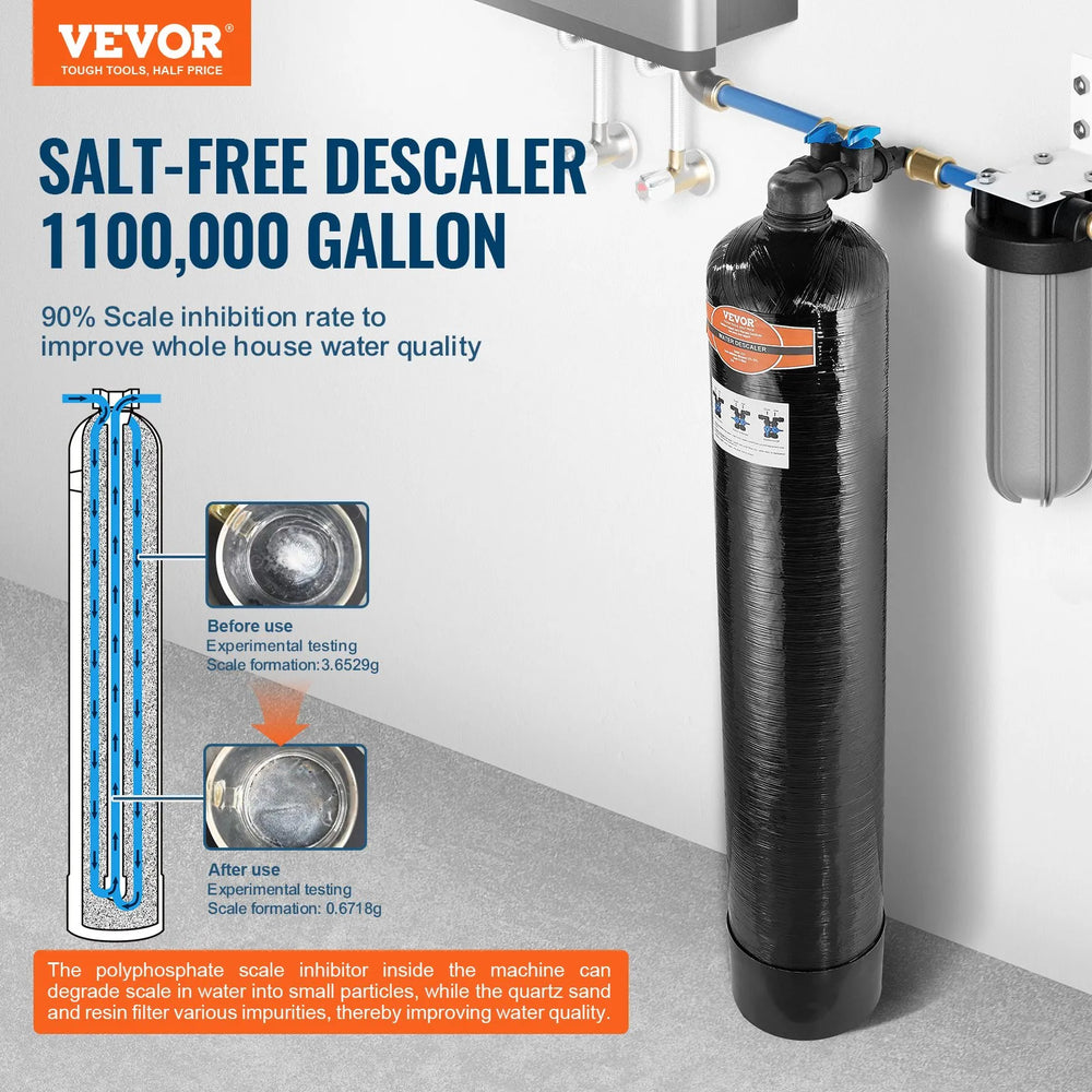 Vevor Whole House Salt Free Descaler System 15 GPM 600,000 Gal. New